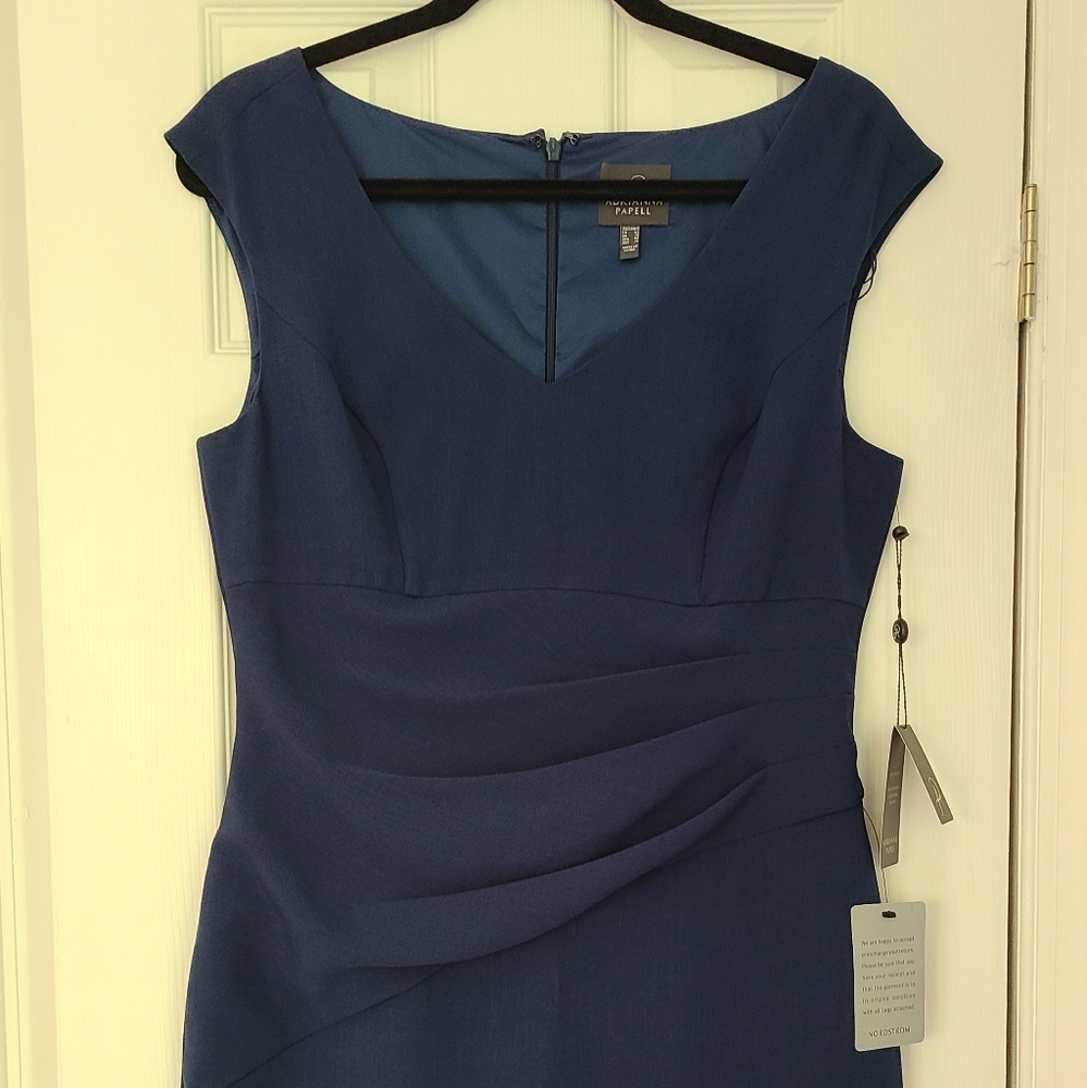 Adrianna Papell Navy Blue Cocktail Dress - Size 10